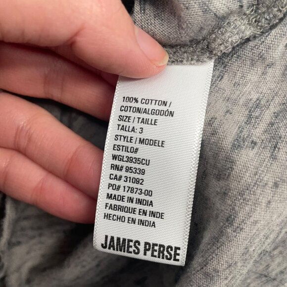 Standard James Perse Gray Melange Heathered Button Up Shirt Size 3 Womens Large - Picture 4 of 7